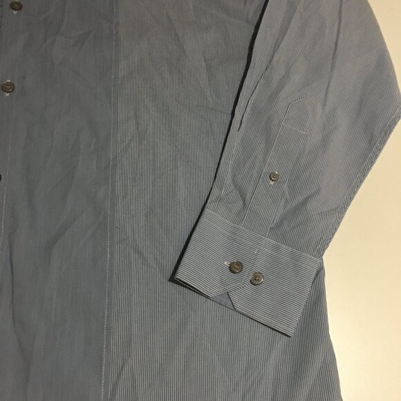 Murano Modern Comfort Mens Long Sleeve Button Dress Shirt Size Large Blue NWT - Picture 3 of 10